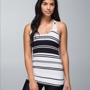 Lululemon Cool Racerback Groovy Stripe Static Wave